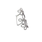 14k White Gold 1.50ct G VS2 Three Butterfly 1 Finger 2 Rings